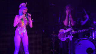 6. Topless and wearing a giant plastic dick in “Miey Cyrus & Her Dead Petz – Karen Don’t Be Sad (Philadelphia,Pa) 12.5.15”