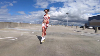 10. New upload from Roustan: “Roller Girl in Body Paint Again”
