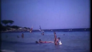 1. 80s topless beach at 0:11, 1:44