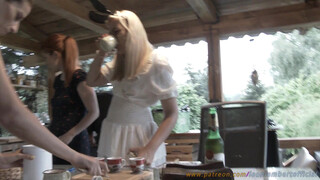 9. Many upskirts in BBQ Party