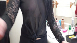 5. Another new transparent lingerie video from SuzyW in “Bathroom cleaning in Transparent clothing”