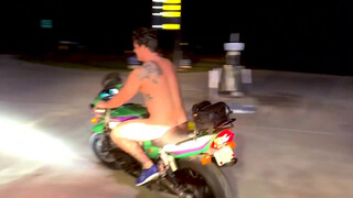 8. Husband dares his wife to pump gas naked. Poor censoring throughout