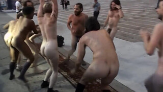 Male and female nudity throughout “New York Nude Fashion Week Streakers!”