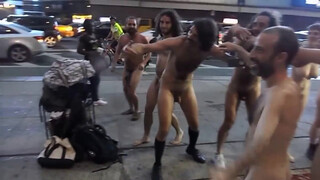 3. Male and female nudity throughout “New York Nude Fashion Week Streakers!”
