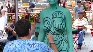 Shadows In Silence BODY PAINTING NYC Times Square 2019
