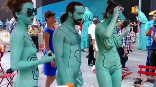 1. Shadows In Silence BODY PAINTING NYC Times Square 2019