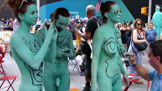 2. Shadows In Silence BODY PAINTING NYC Times Square 2019