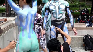 5. Andy Golub, Body Painting, Columbus Circle, Part 1