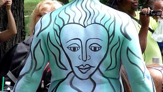 Andy Golub, Body Painting, Columbus Circle, Part 1