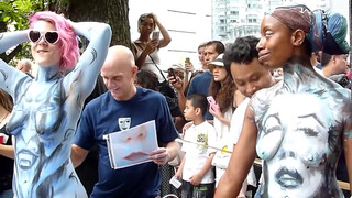 7. Andy Golub, Body Painting, Columbus Circle, Part 1