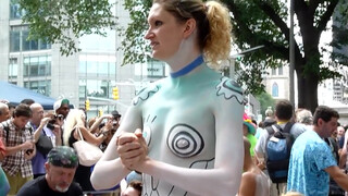 8. Andy Golub, Body Painting, Columbus Circle, Part 1