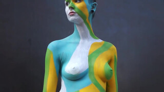 6. Artist Andy Golub bodypainting in Chelsea