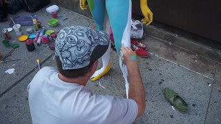 3. Artist Andy Golub bodypainting in Chelsea