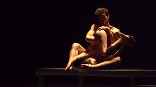 9. Topless performance art piece