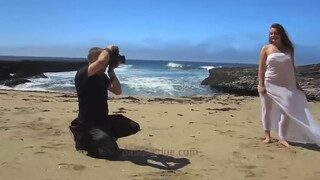 6. nude photoshoot beach first nude 0:23