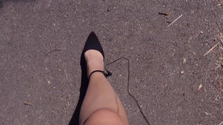 Taking a walk in the park ???? | ASMR High Heels on pavement