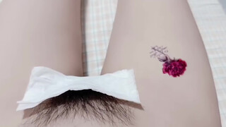 9. Rose tattoo… and thick and full bush (0:38)
