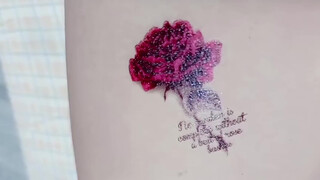 10. Rose tattoo… and thick and full bush (0:38)