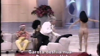 4. Walking nude model Carolina Garcia Brazilian TV show 0:58