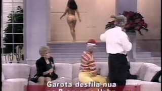 5. Walking nude model Carolina Garcia Brazilian TV show 0:58