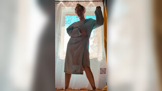 Usually Marta wears underwear but it seems her videos are getting bolder, 0:24 in “Dancing at the window”