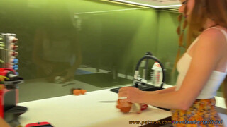 4. Super hot pretty girl makes a dick with toy and do a try on with panties, upskirt no panties starting at 00:51 but more visible like at 02:45 and at 02:48 with transparent thong