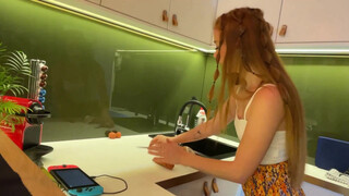 5. Super hot pretty girl makes a dick with toy and do a try on with panties, upskirt no panties starting at 00:51 but more visible like at 02:45 and at 02:48 with transparent thong