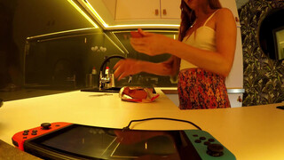 10. Super hot pretty girl makes a dick with toy and do a try on with panties, upskirt no panties starting at 00:51 but more visible like at 02:45 and at 02:48 with transparent thong