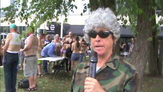 4. Nothing wrong with topless women. But men in brasiers? Unacceptable! (0:26)