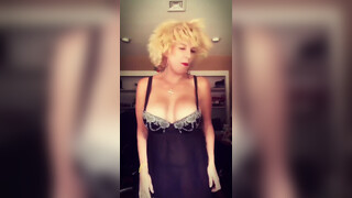 Sheer dress, no panties. Possible pussy flashes?