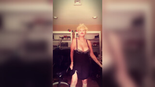 3. Sheer dress, no panties. Possible pussy flashes?