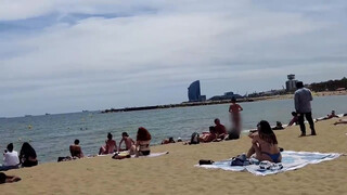 Barcelona beach titties