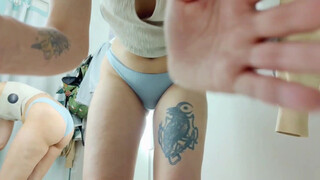 7. Cute girl BIG ASS / small tits ( 2:15 ASS ) ( 2:56 clear A CUPS)