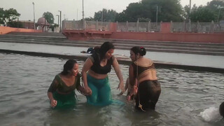 4. desi hot bath in river – no nudity. *#*#*#