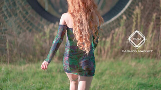 9. International fashion Model Inga Catwalk in slowmotion outfit 5