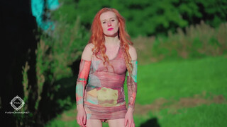 See Through International fashion Model Rebecca Catwalk