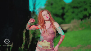 8. See Through International fashion Model Rebecca Catwalk