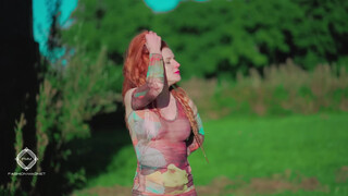 9. See Through International fashion Model Rebecca Catwalk