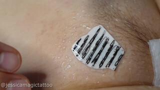 9. Wet Enticing Pubic Hair Visible – Temporary tattoo