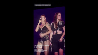 4. Pop singer Fletcher exposing Tove Lo’s boobs during Talking Body at 0:53