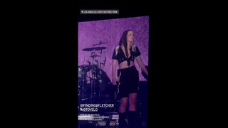 2. Pop singer Fletcher exposing Tove Lo’s boobs during Talking Body at 0:53