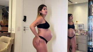 9. Pregnant body tour 1:59 boobs