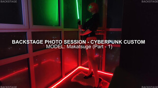 1. Uncensored CyberPunk NUDE ART Video backstage with the TOP model Makatsuge | Part 1