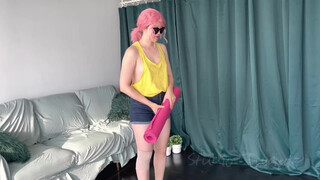 1. This tank top is way too loose to cover my tits when I do yoga ???? (0:13, 0:47, 2:13)