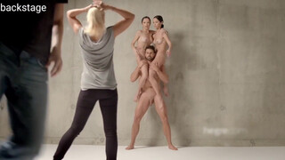 6. hegre art photo workshop, backstage with three models