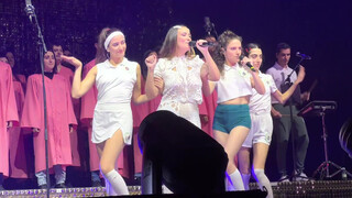 5. Alternate angle: two singers get their tits out on stage (2:22)
