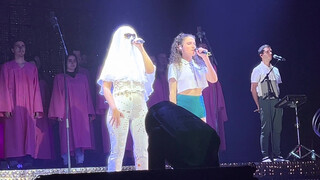 2. Alternate angle: two singers get their tits out on stage (2:22)
