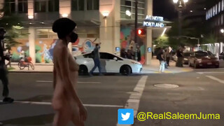4. Breasts, pits and bush from a protester in Portland (full frontal, giving us a better appreciation of her body)