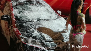 6. cute thai girl doing carwash ????