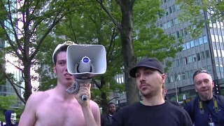 1. Nude protester with impressively full bush (9:51)